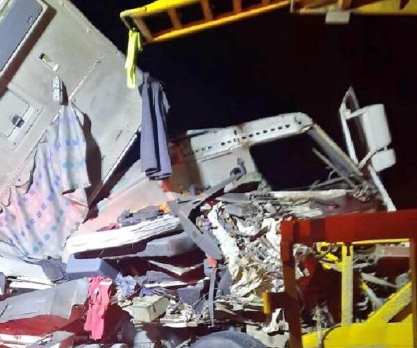 Conductor en estado de ebriedad provocó colisión de camiones