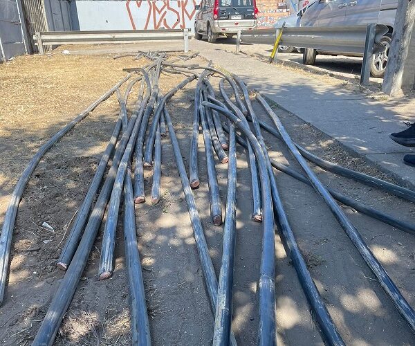 PDI detuvo a dos personas por robo de cables de cobre avaluados en más de $13 millones